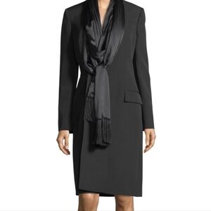 Elegant Black Dress with Scarf